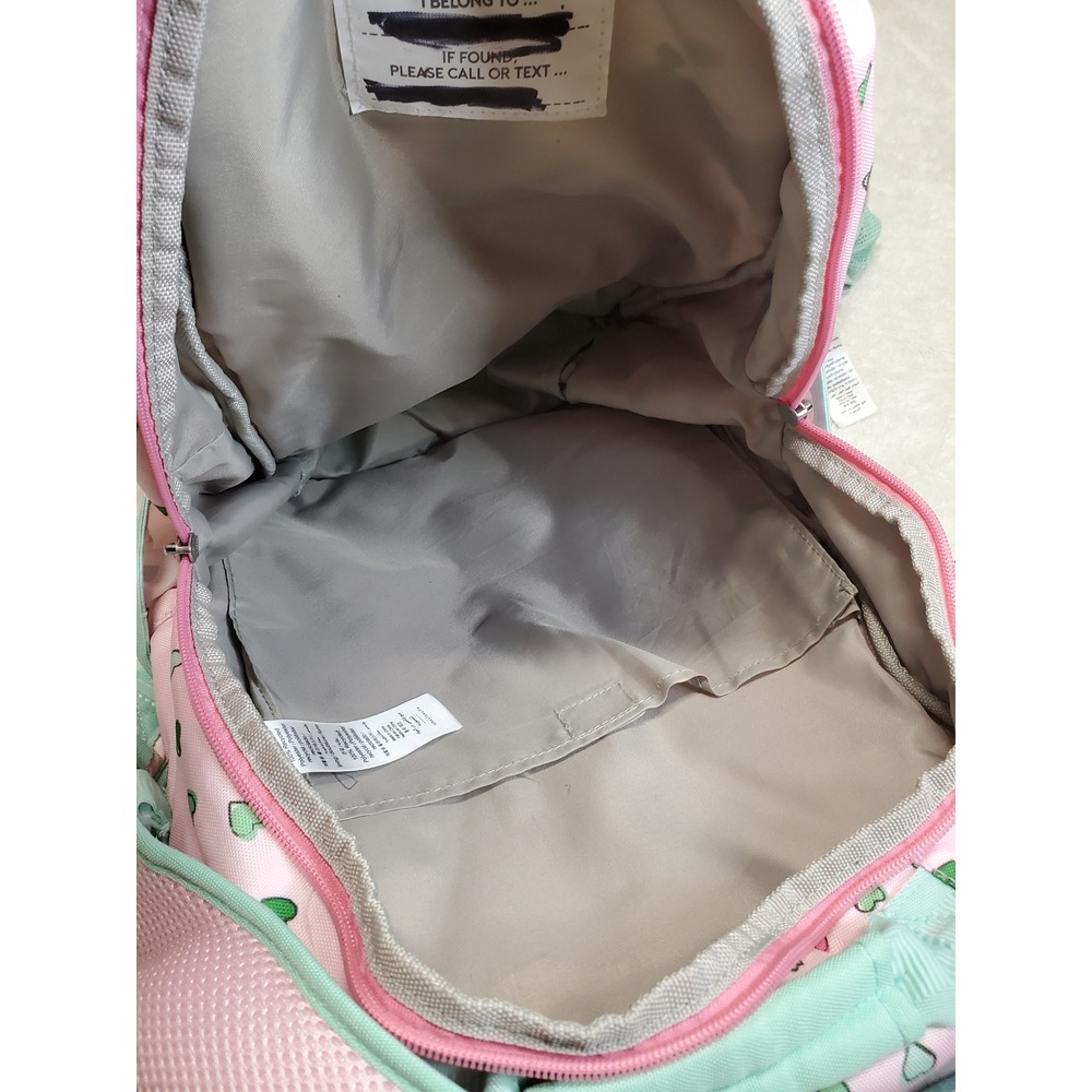 Pottery Barn Kids Roller Rabbit Pink Mint Hearts Backpack Lunch Bag Sack School - Picture 4 of 15